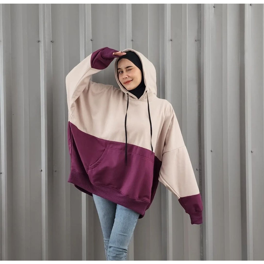 SWEATER PRIA WANITA BATWING HOODIE JUMBO JACKET JUMPER OUTERWEAR TERBARU KOREAN STYLE