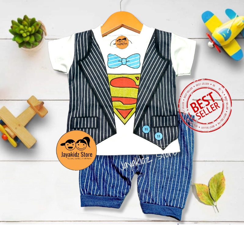 JVC KIDS Setelan Baju New Born Bayi Laki Laki Usia 6 12 Bulan Jayakidz