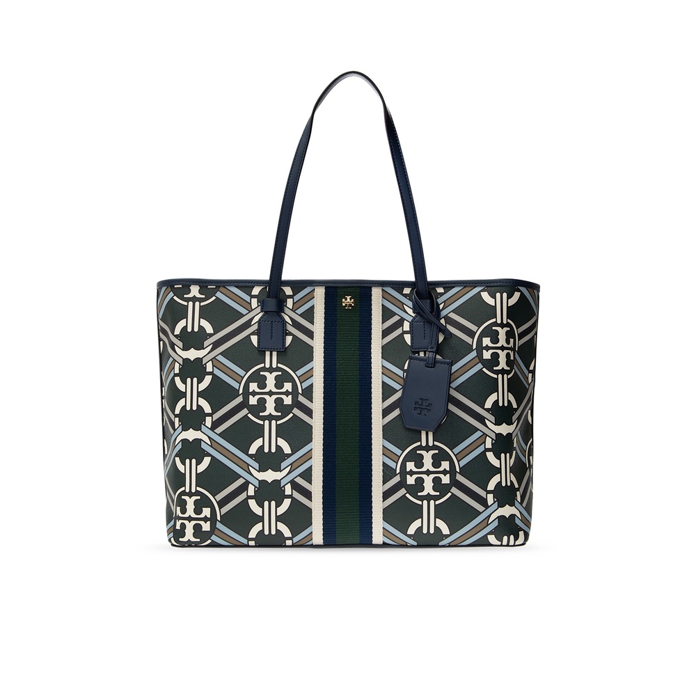Authentic Tory Burch NAVY BLUE ‘GEMINI’ SHOPPER BAG 74659 Tote Bag