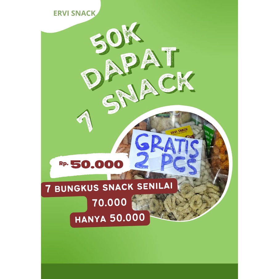 

Paket Snack 50k dapat 7 Snack Mix