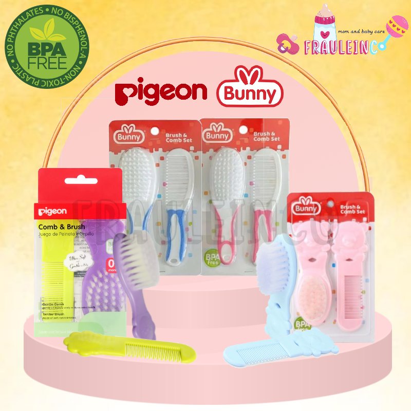 *FRAULEINCO* PIGEON Comb and Hair Brush Set | Sisir Bayi