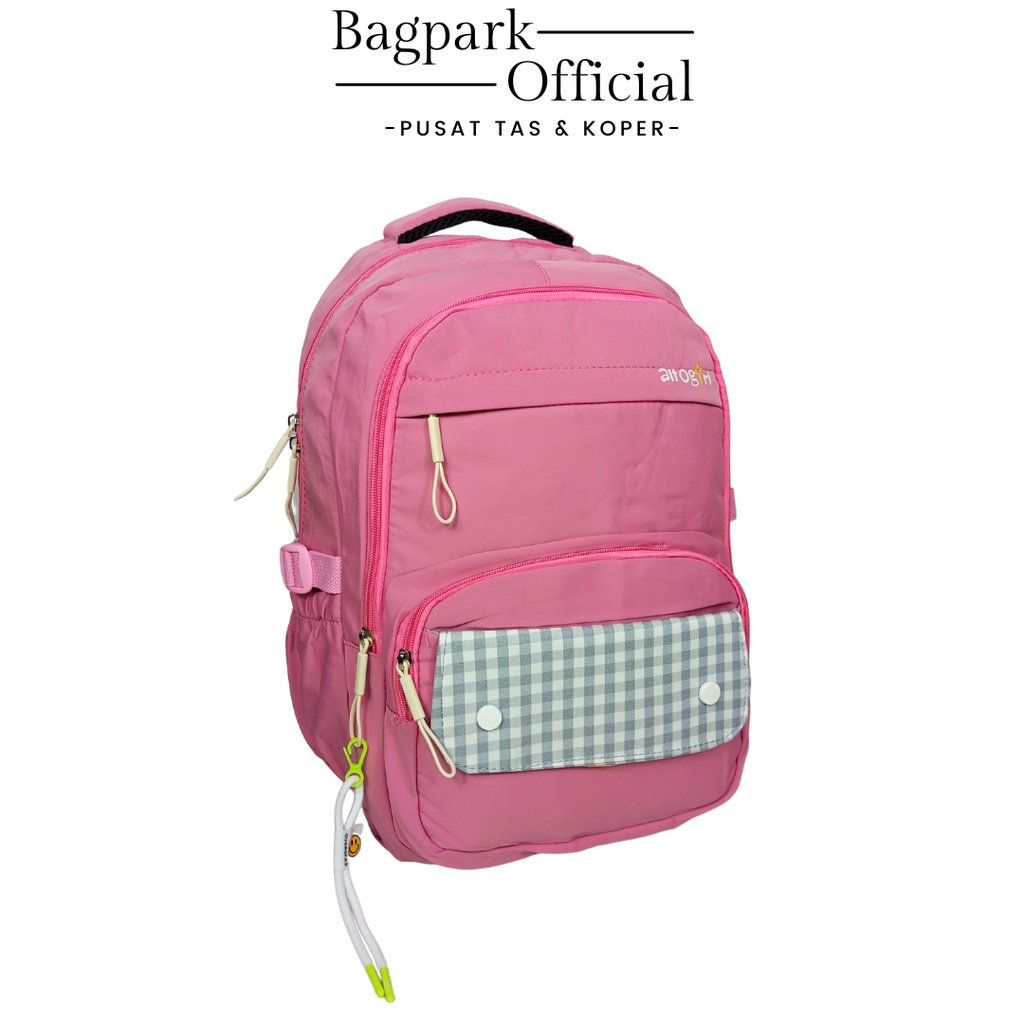 Tas Ransel Anak Cewek Alto Girl Tas Anak Remaja Perempuan Tas Anak Sekolah Motif Kotak Kotak Free Rain Cover