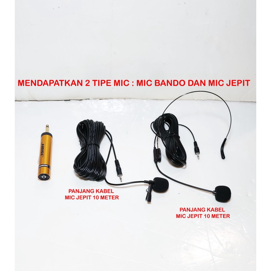 COD MIC CLIP ON NOISE CLIP ON II / MIC JEPIT KANCING KABEL / MIC BANDO KABEL 10 METER