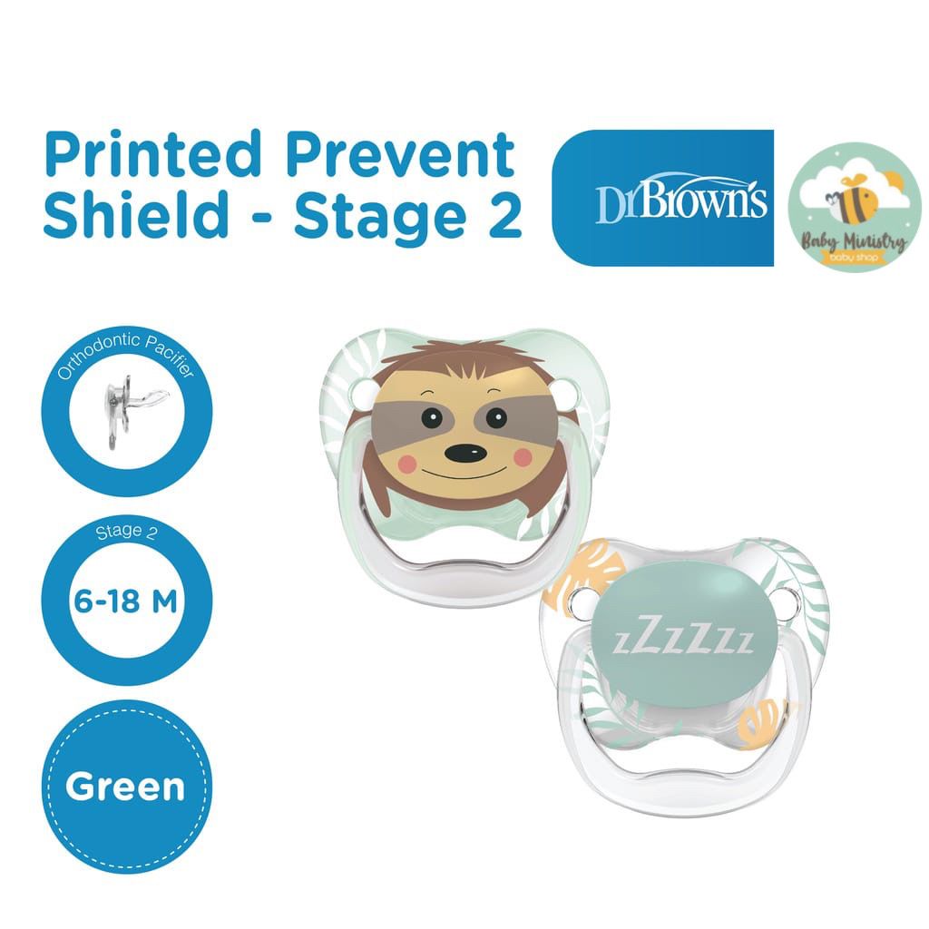 DR.BROWNS Animal Prevent Pacifier 0-6m 2pack // Empeng Bayi // EMPENG DR BROWN // DR BROWN PACIFIER