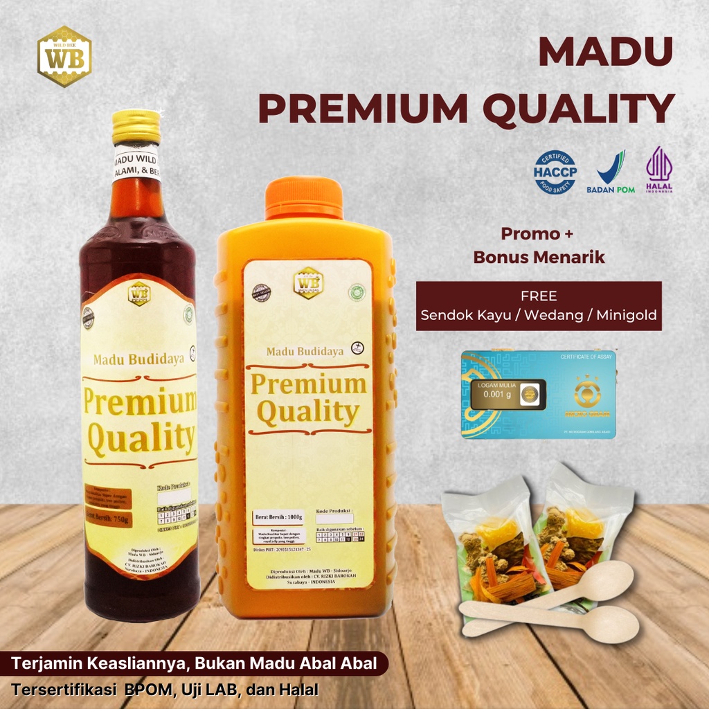 

WB Wild Bee - Madu Premium Quality/Lebah Apis Melifera - Wild Bee - Beli 10 Gratis 1