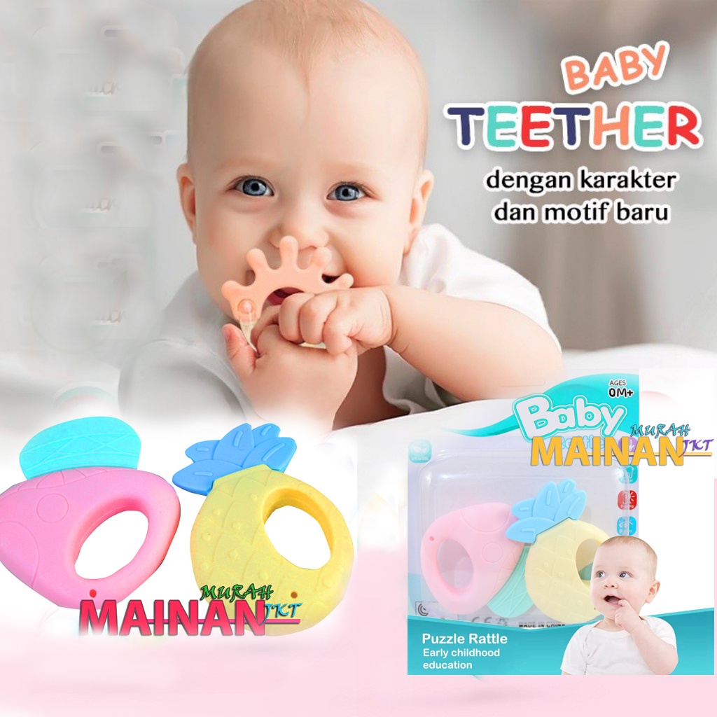 MAINANKEI MAINAN ANAK MURAH TEETHER BAYI GIGITAN BAYI NOB002B KERINCINGAN RATTLE BABY MUSIK