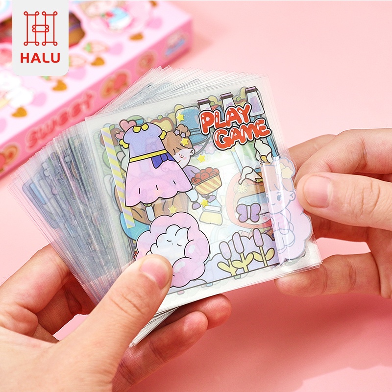 

HALU Stiker 20 PCS Aesthetic Cute Waterproof Stiker Momo Waterproof Stiker Alat Tulis hsb666