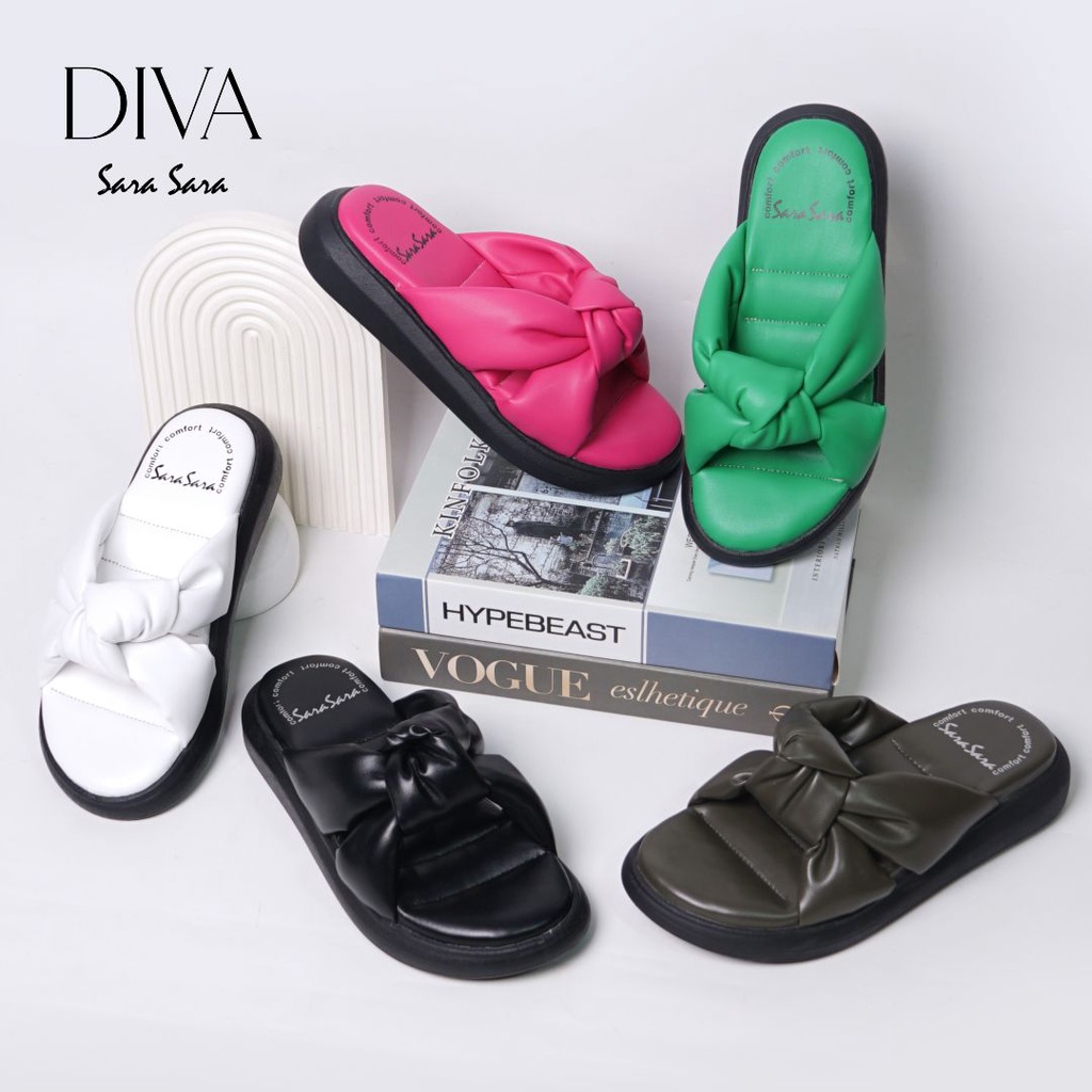 Sara Sara DIVA Sandal Wedges Wanita sandal empuk terbaru