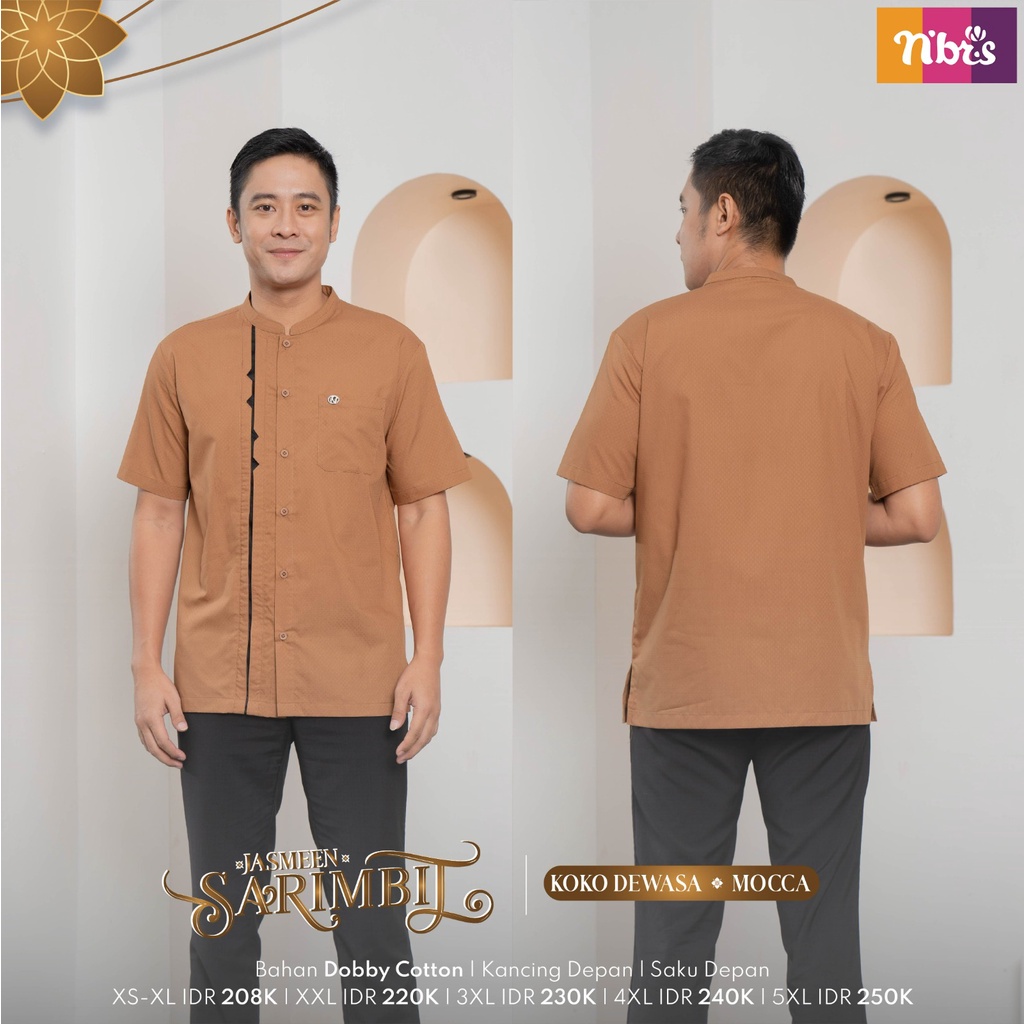 Nibras Sarimbit JASMEEN BLACK Baju Muslim NBRS Couple Seragam Lebaran Keluarga Terbaru 2023