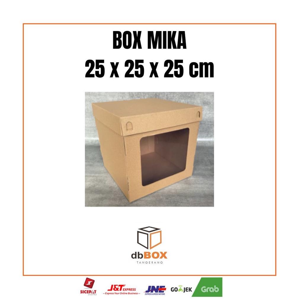 

BOX MIKA 25X25X25 CM | BOX DIE CUT DAN EASY USAGE | BOX KUE BOLU | BOX KUE TART | BOX LEBARAN | BOX KUE ULANG TAHUN .
