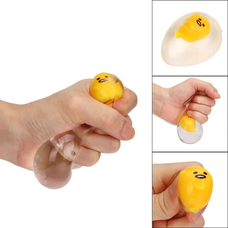 hokkiterus21 Mainan telur bening banting lempar pencet squishy telur anti stress ball toys