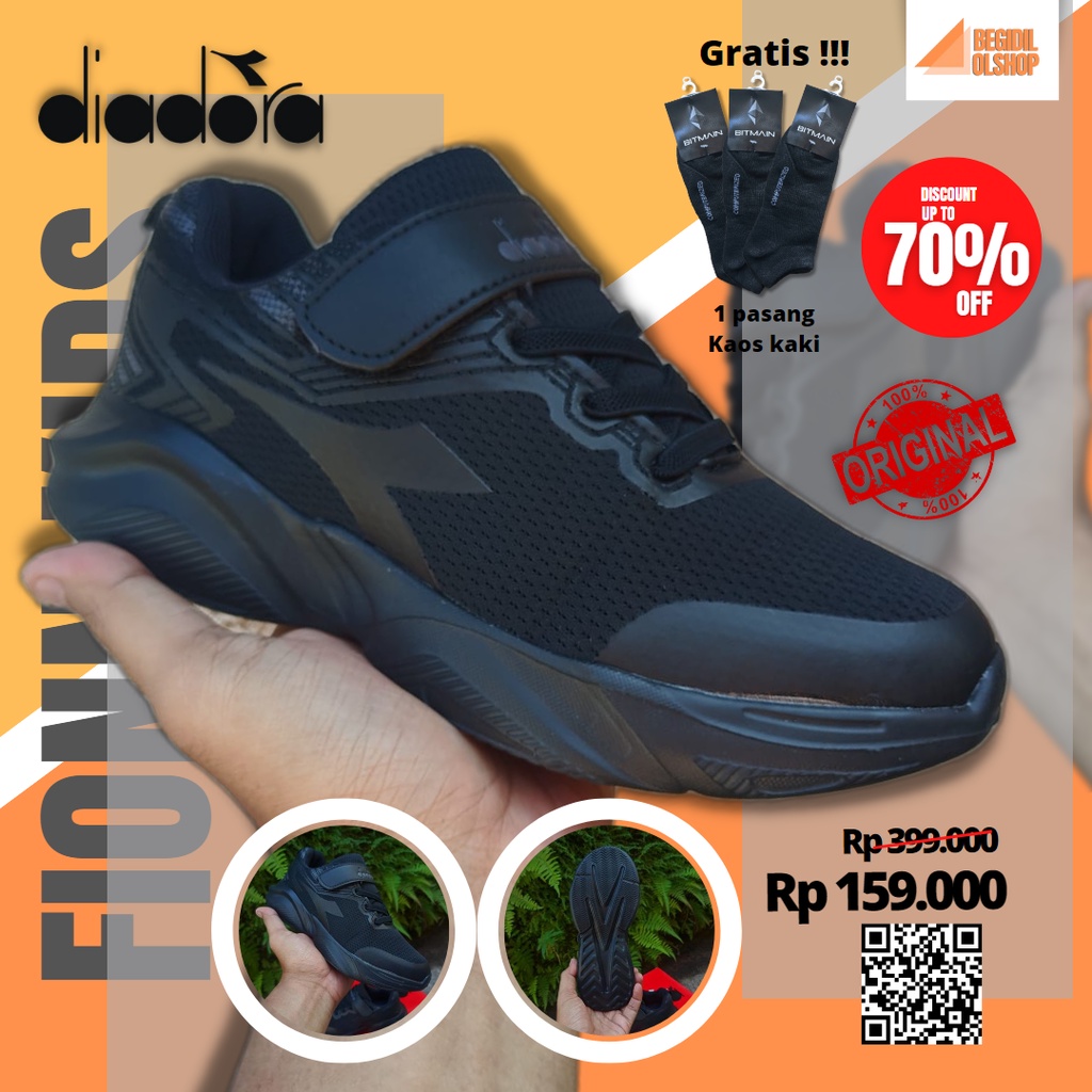 SEPATU ANAK DIADORA FIONN FULL HITAM