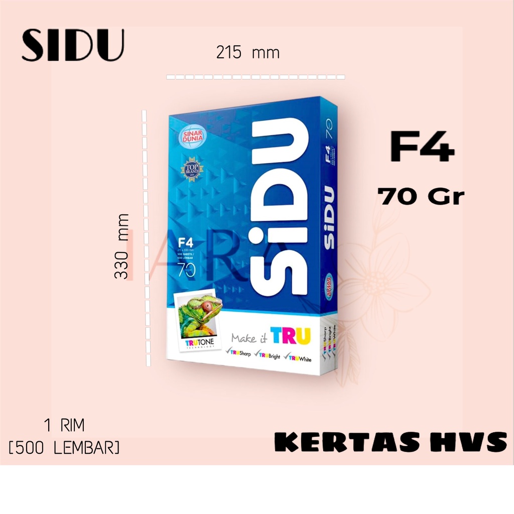 

KERTAS HVS SIDU F4 70gr