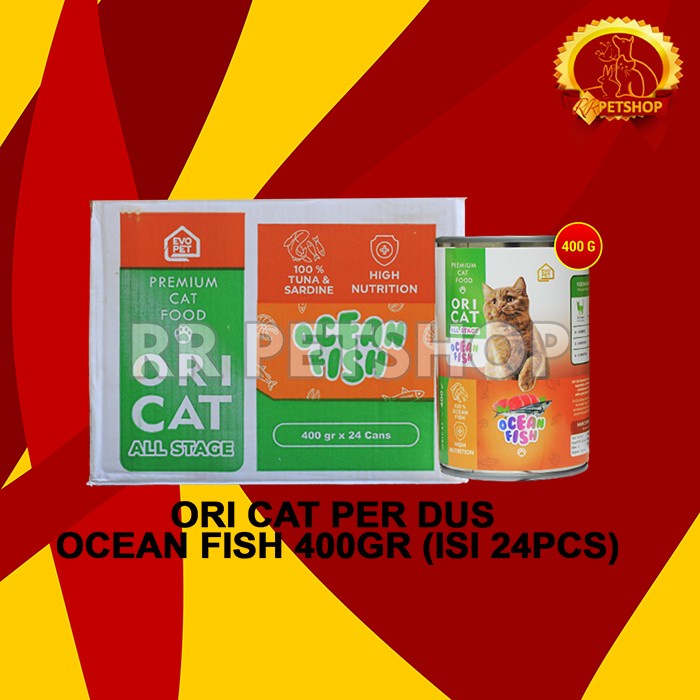 Makanan Kucing Basah Ori Cat Kaleng Wet Food Grosir Dus 24 PCS 400GR