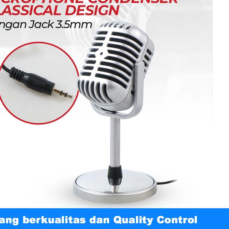 ✭ Microphone Condenser Classical Design Vintage Retro - Mikrofon Kondenser Karaoke - TaffSTUDIO C01U