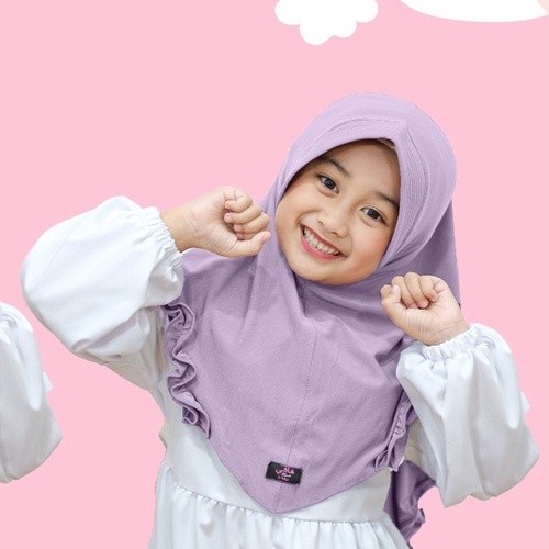 TERMURAH READY QUEENA BERGO ANAK BY HAFI HIJAB WARNA LILAC | HIJAB ANAK
