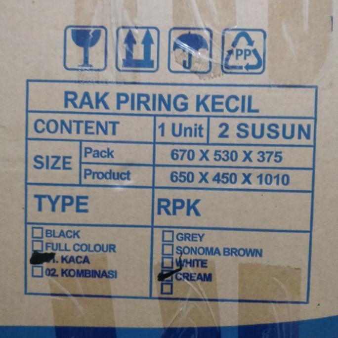 Termurah Rak Piring Plastik Ernplast Kecil Full Kaca Ojol Onli New