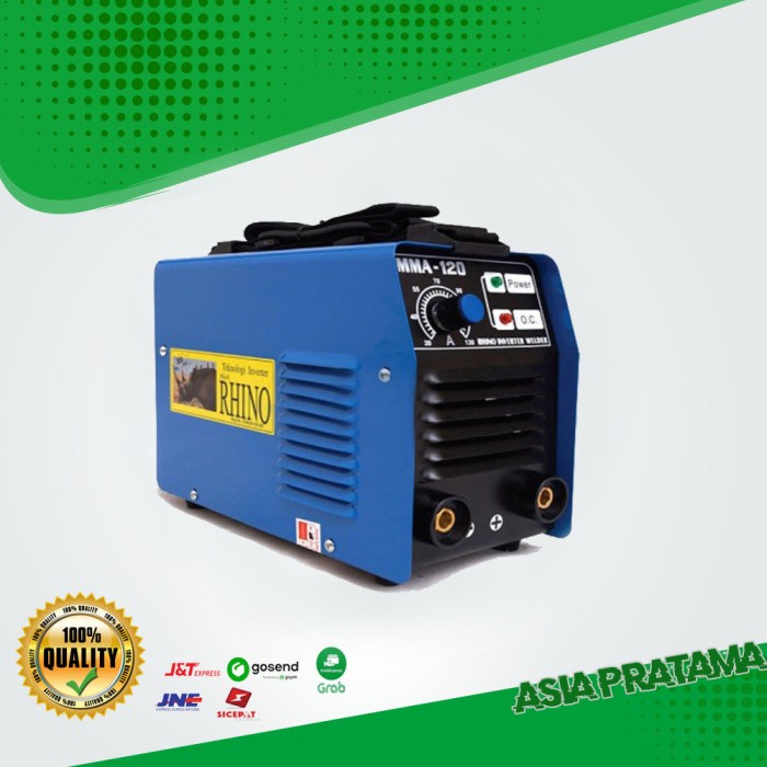 Terlaris Mesin Las Rhino Mma 120 A 450 Watt - Mesin Las Rhino Biru 450 Watt