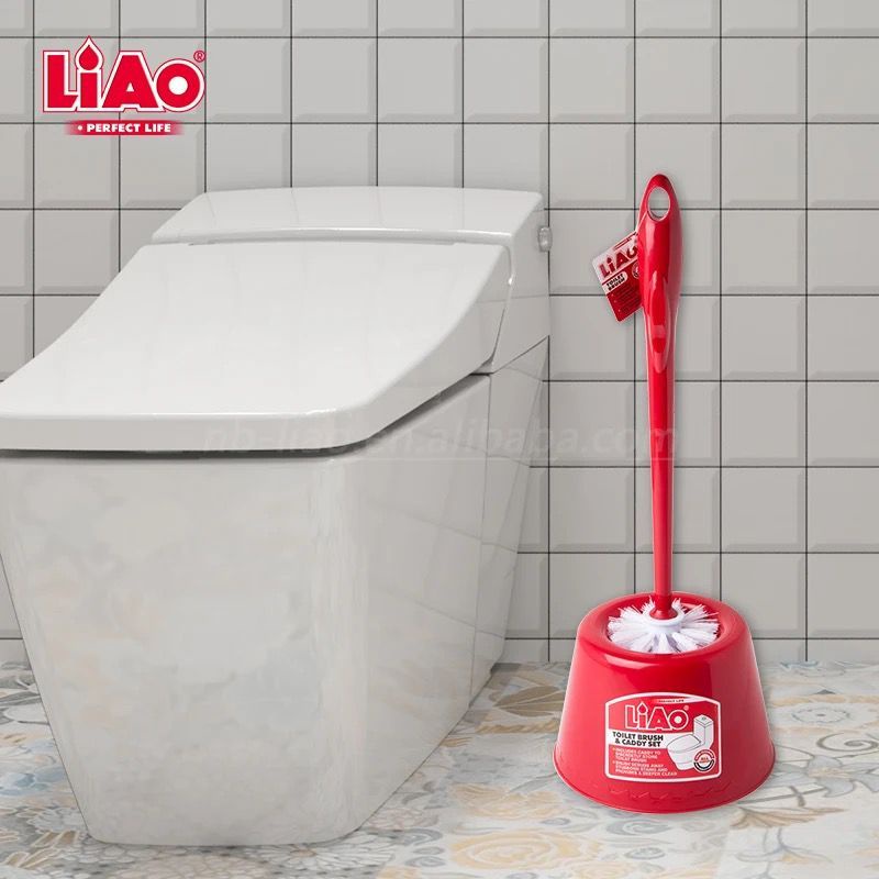 LIAO Sikat Kloset dengan Wadah 1 Set Closet Brush Pembersih Kamar Mandi