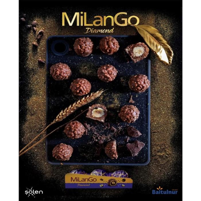 

Milango Diamond 200g Milk Choco Wafer With Halzenut Coklat Turki Kualitas Terbaik