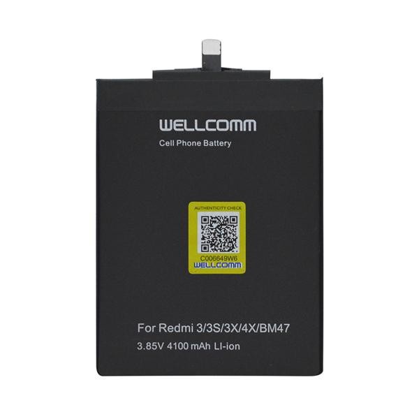 WELLCOMM BATTRAI/BATTERY For Xiaomi Redmi 3/3S/3X/4X/BM47 ORIGINAL