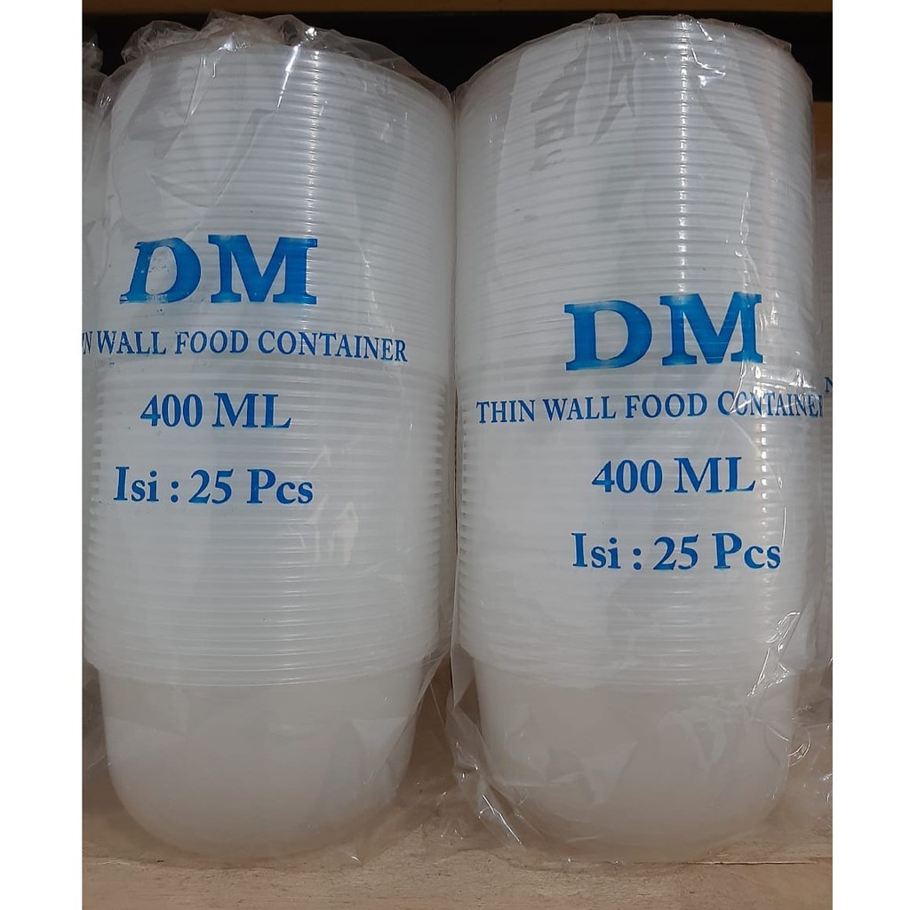 Thinwall DM 400 ML (25 pcs) - Cup Plastik Dm 400 ML - Mangkok Plasti