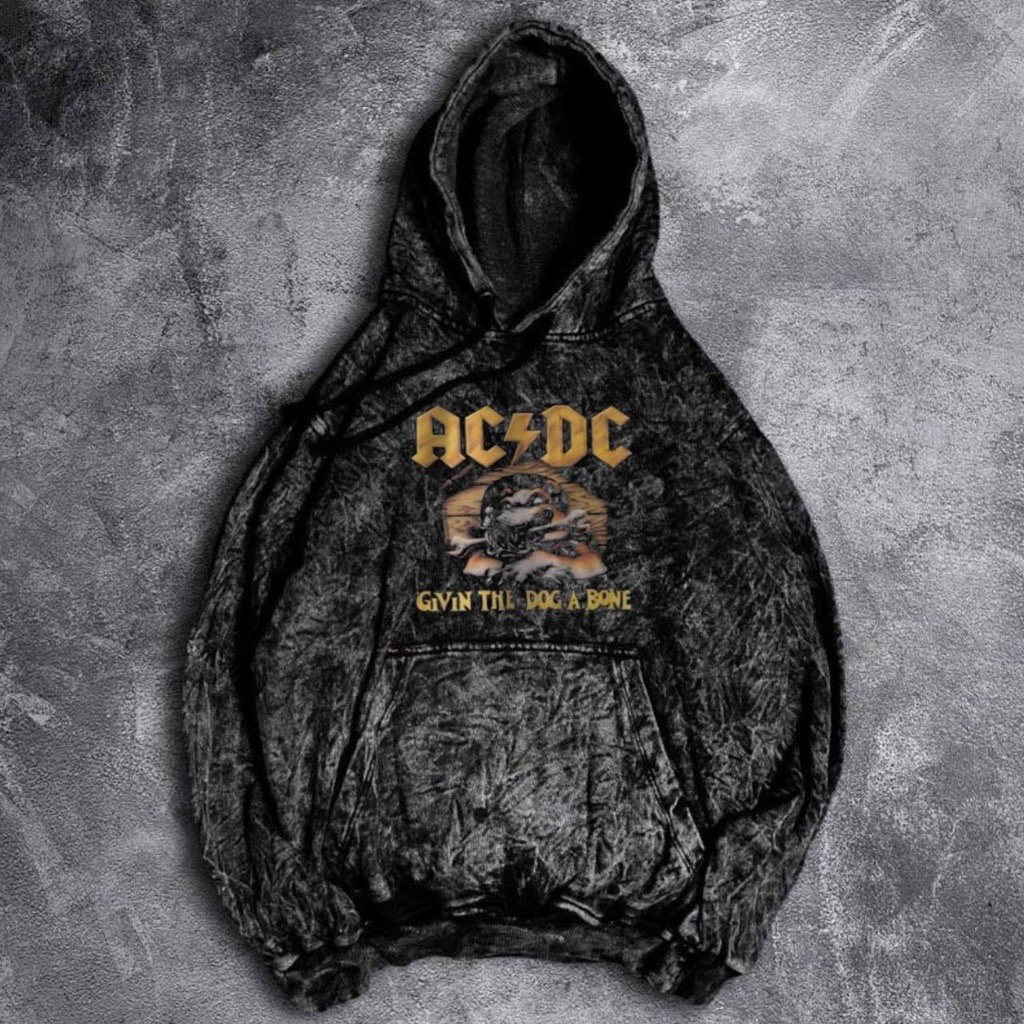 Jaket hoodie washing / Jaket sandwosh pria wanita / Hoodie metal ACDC / Sweater Hoodie Sandwash Terbaru Pria Motif Tulisan Metal | Jaket Hoodie Sandwash Abu Pria Wanita