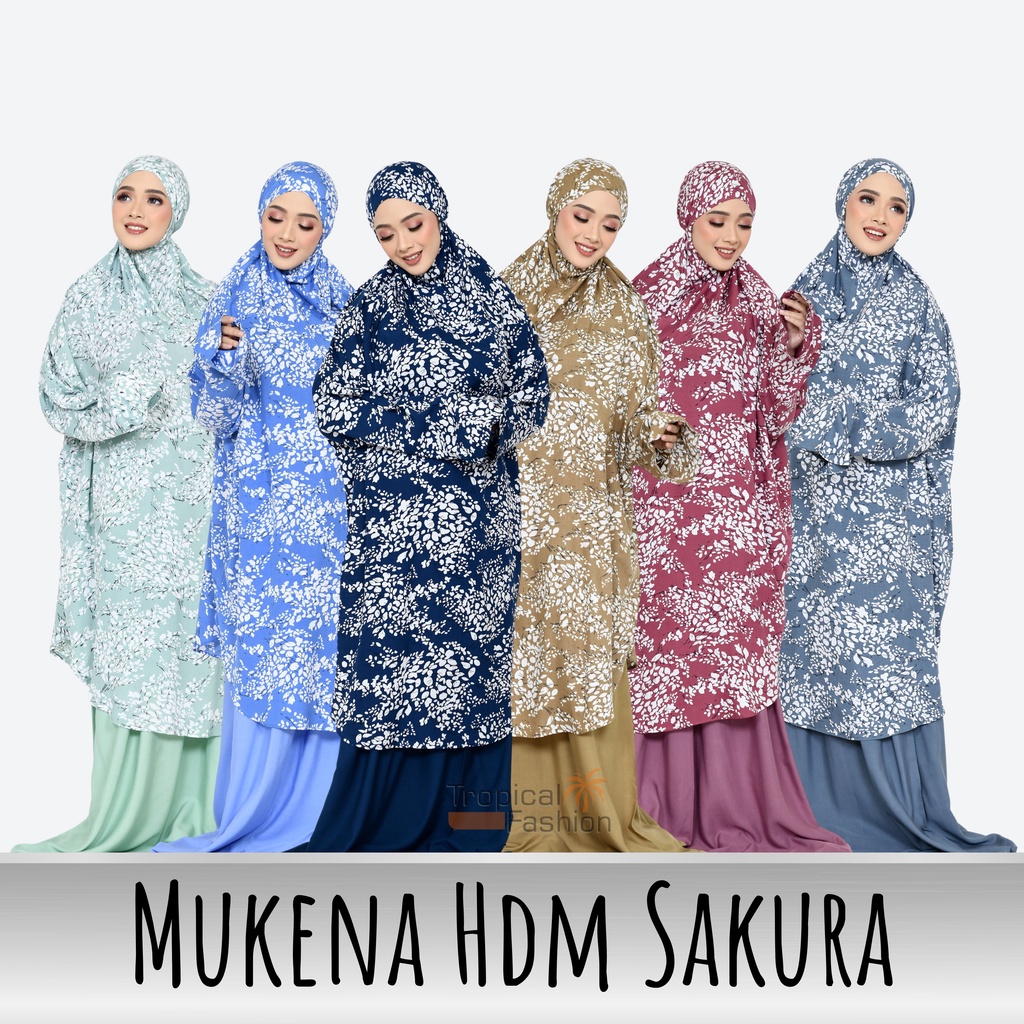 Mukena HDM Sakura Bahan Rayon Janger Untuk Remaja Dan Dewasa Bahan Rayon Janger Termurah Kekinian