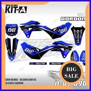 Decal KLX Gordon GORDON SUPERMOTO BIRU HOLOGRAM D-A5-090 1M4R23 sparepart