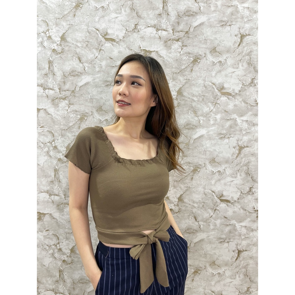 MODAVIE - NAYA TANKTOP Sabrina Crop Top T-Shirt Kaos Pendek Wanita