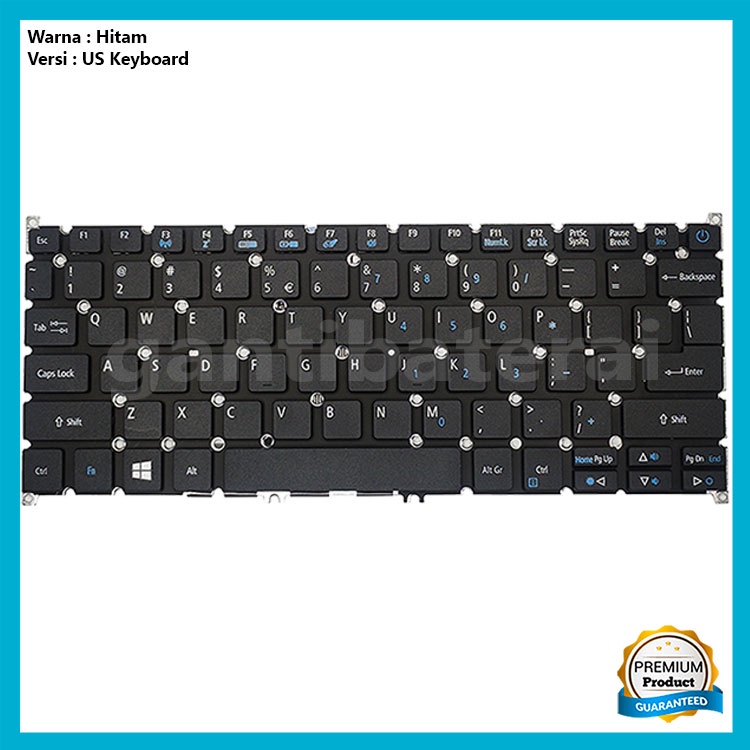 Keyboard Acer Aspire ES11 ES1 132 ES1-132 Tombol Power