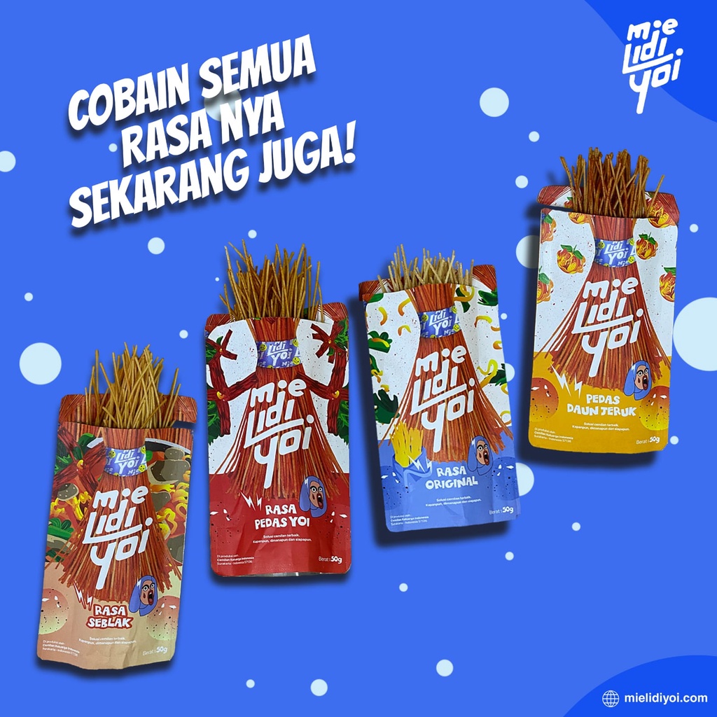 

Snack Murah Cemilan Keluarga Lidi Yoi / Mie Lidi / Rasa Original / Pedas / Pedas Daun Jeruk / Seblak