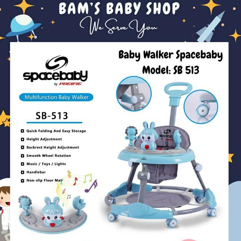LANGSUNG ORDER [FREE KARDUS + BUBBLEWRAP] BAMS TERMURAH BABY WALKER BELAJAR JALAN APOLO SPACE BABY S