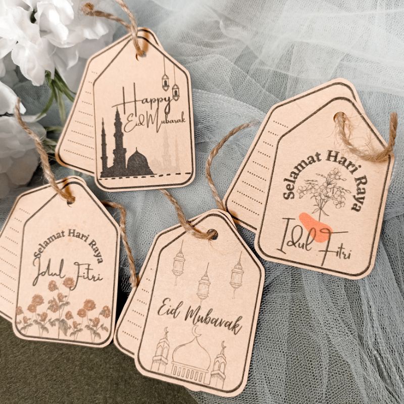 

(Free tali rami) HANGTAG IDUL FITRI Rustik Vintage | CARD lebaran gift tag