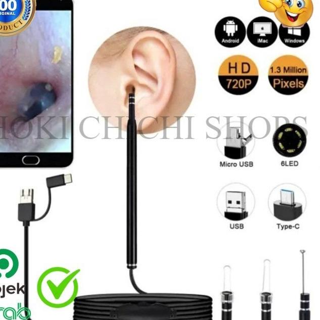 ○ Korek Kuping pembersih telinga dengan kamera dan LED ORIGINAL CC ☑