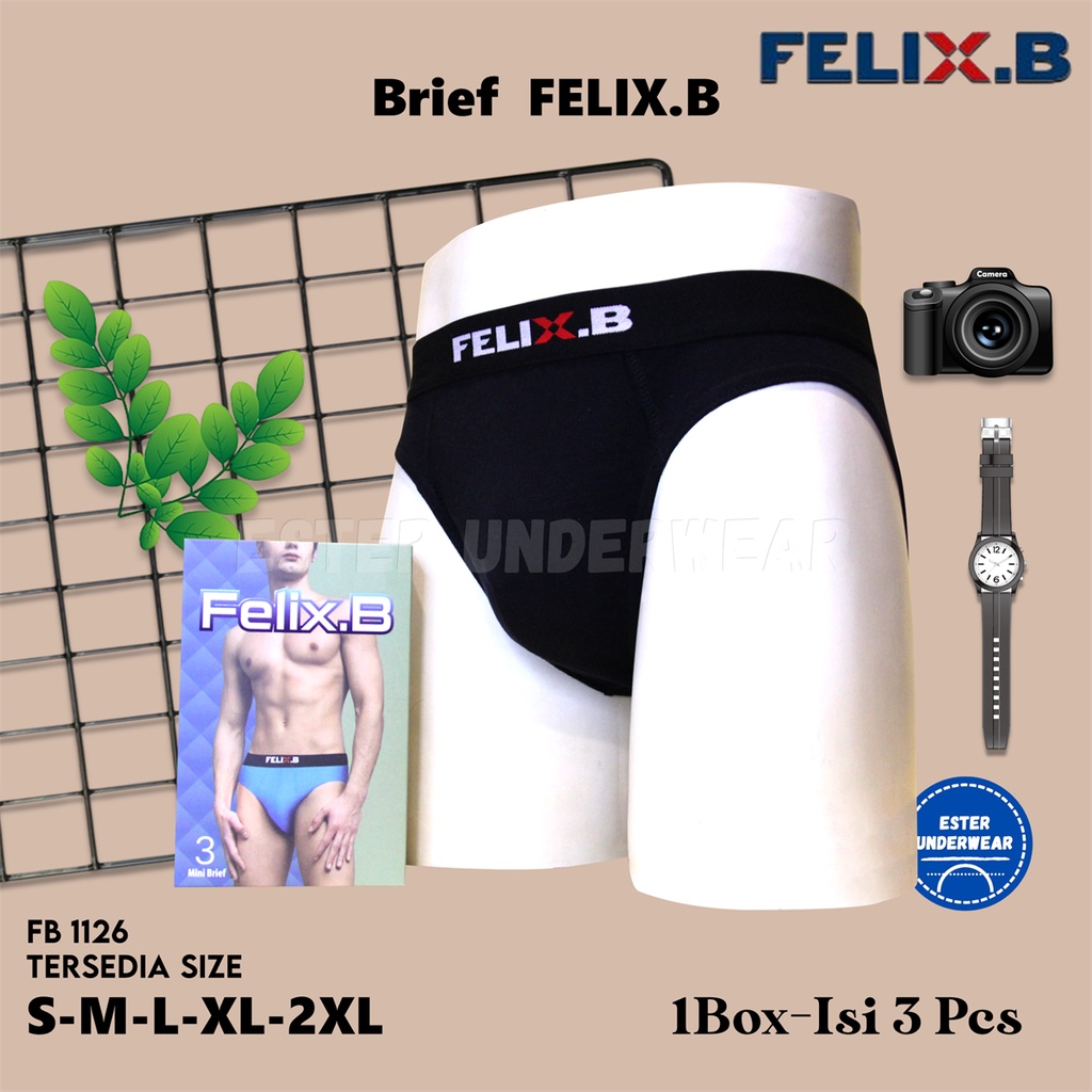 Celana Dalam Pria Mini Brief  Felix.B 1126 Isi 3 Pcs