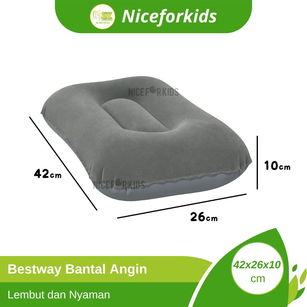 Bestway Bantal Tidur Angin Flocked Air Pillow Portable 67121