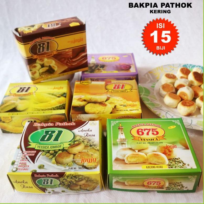 

5.5 FLASH SALE BAKPIA PATHOK YESSICA isi 15 Asli Jogja Kering, Kacang Hijau, Keju, Coklat, Durian, Telo Ungu, Aneka Rasa