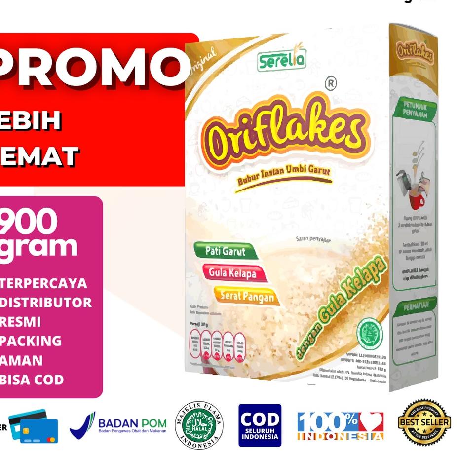 

Diskon⭐️ORIFLAKES GASTRO Maag Asam Lambung & Gerd Makanan Sarapan Sehat Alami Sereal Pati Umbi Garut 900 gram
