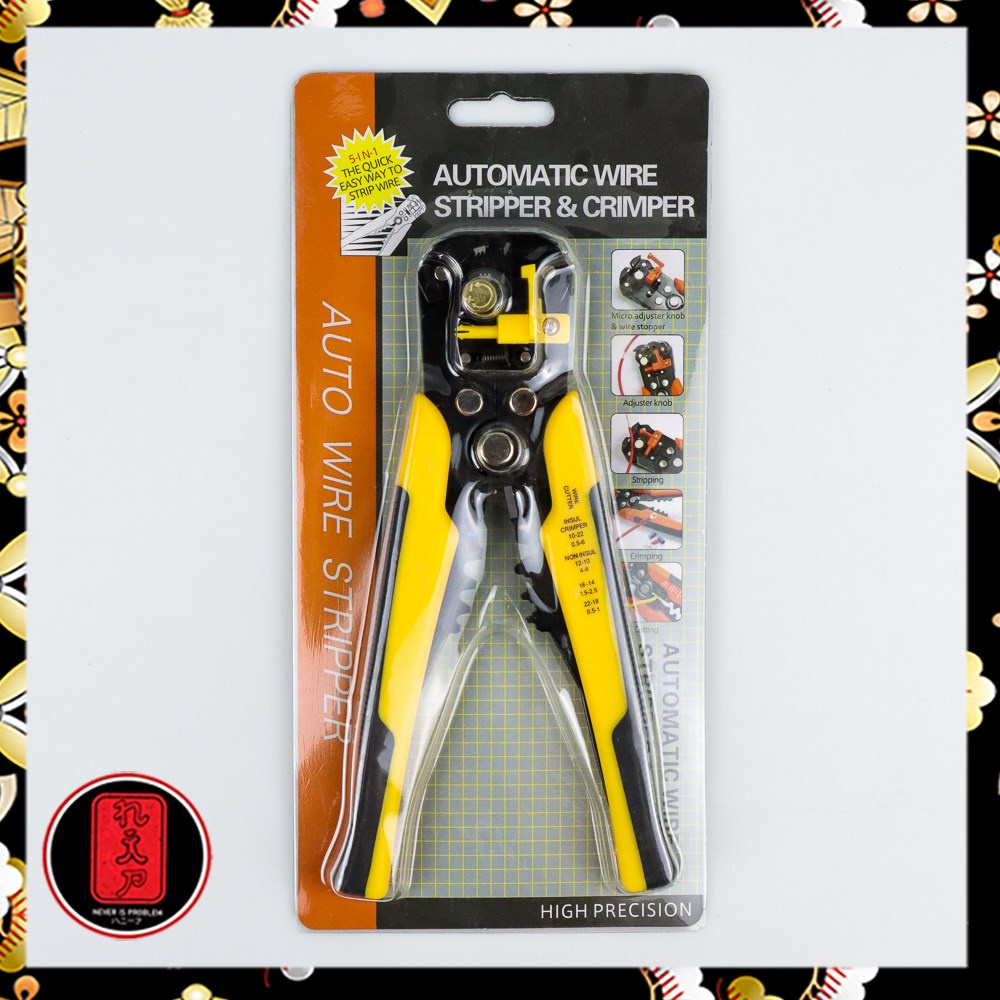 Taffware Tang Kabel Multifungsi Wire Cutter Crimper Pliers - TK0742 - Yellow