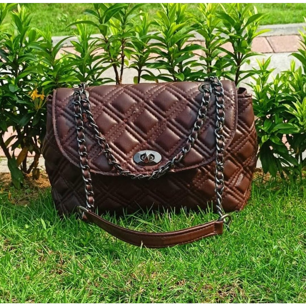 #IDH FASHION# Slingbag Wanita ELEGANT!! Tas selempang, tas bahu tali rantai ulir  wanita tas fashion tas cantik tas kekinian