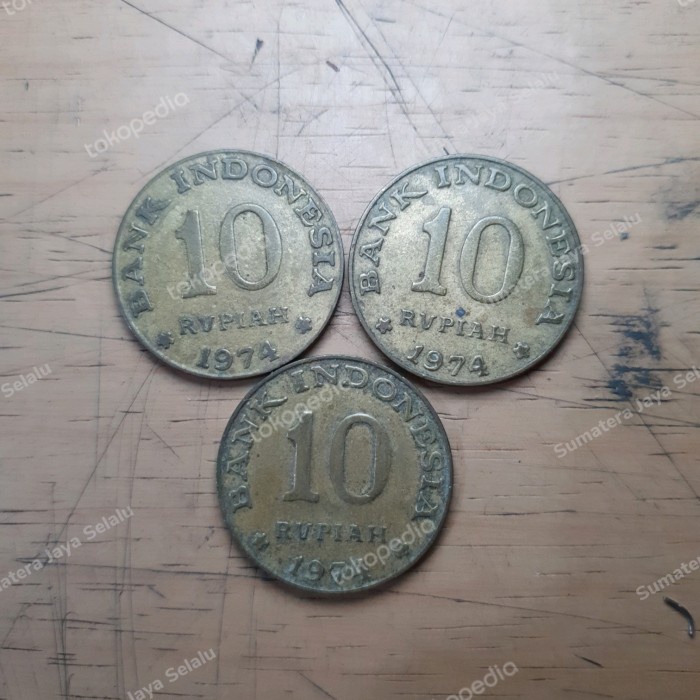 siap kirim] KOIN 10 RUPIAH TAHUN 1974 KOIN ANTIK KOIN LANGKA