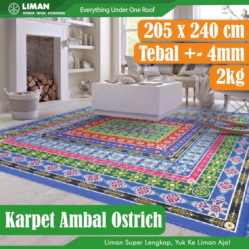 Karpet Ambal Ostrich Karpet Keluarga 205x240  / Karpet Lebaran