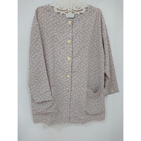 Baju Flower Kitchen Ungu Lilac Vintage Jumbo Cewek Wanita