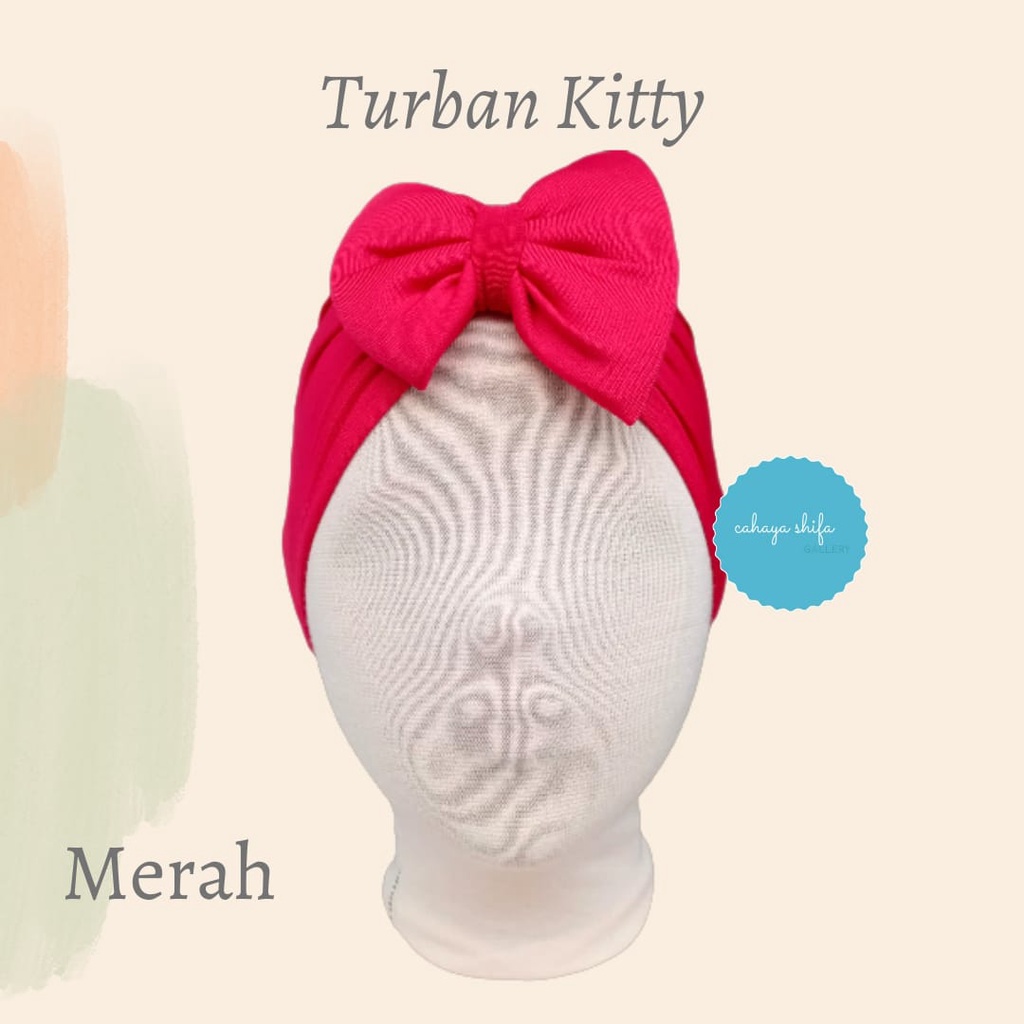 Turban anak Pita Polos / Turban anak Turban kitty packing plastik perpcs