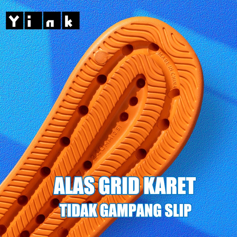 Yink Sandal Wanita Jelly Korea Sendal Slop Rumah EVA Sepatu Sendal Karet Selop Empuk Comfortable Nyaman Kamar Mandi Pasangan Berkualitas