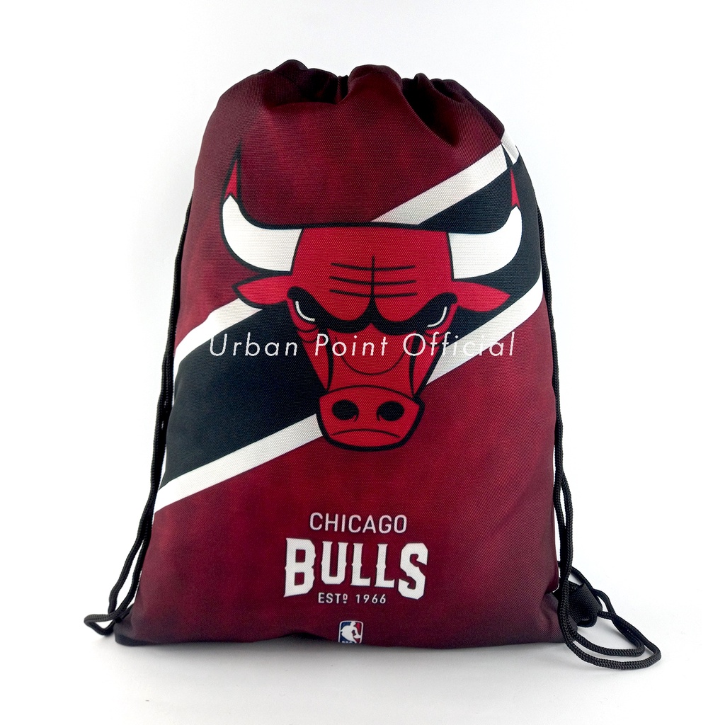 Tas Serut Pria Chicago Bulls / Tas Olahraga Sepatu Basket NBA