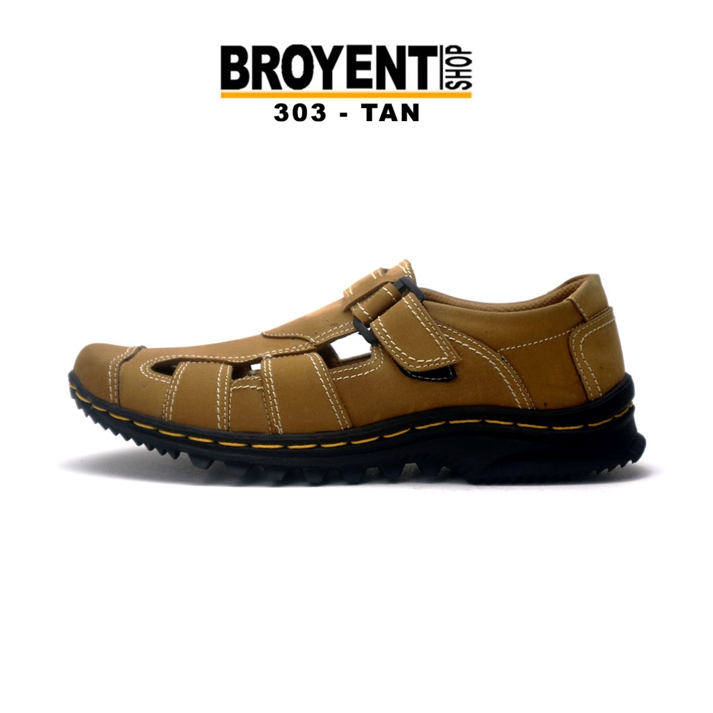 Sepatu Sandal Casual Pria Kulit Asli 303