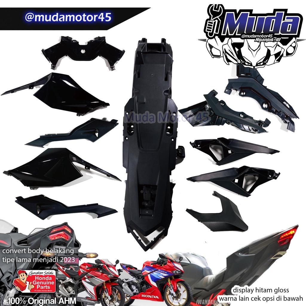 BODY BELAKANG SET CBR250RR K64N CONVERT LAMA KE BARU 2023 83620-K64NP0 REAR COWL SIDE BODY BUNTUT TA