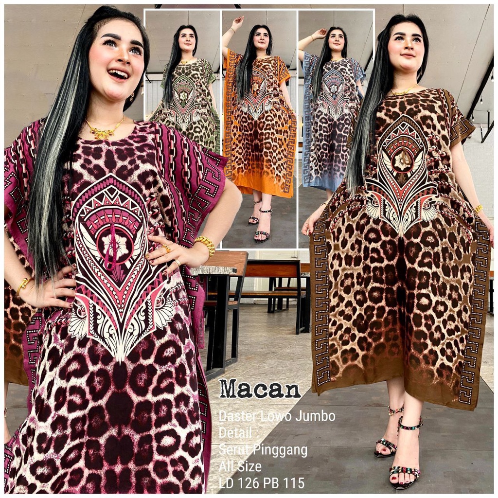 DASTER LOWO JUMBO TALI SERUT PINGGANG XXL LD 120 cm Rayon Motif Arabian Indian Macan ( Mama Cantik ) Viral Batik Sablon Bunga Floral Kekinian